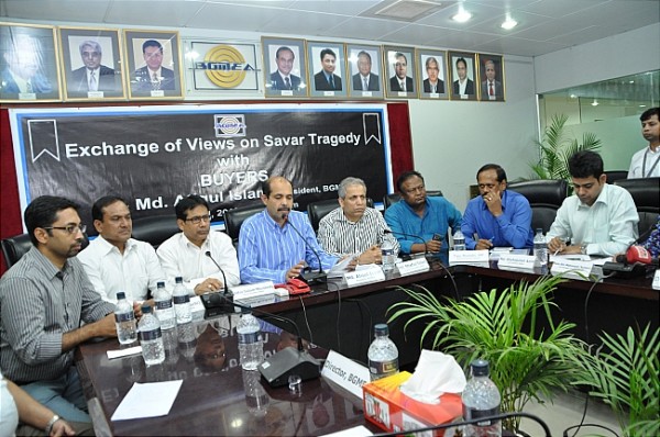 Sharing the situation of Savar Tragedy with Buyers on 29 April 2013